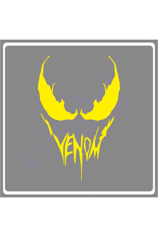 Venom  Araba, Motorsiklet, Kask, Laptop,cam Sticker 16x12 Cm VENOM YAZILI