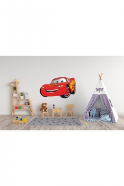 Şimşek Mcqueen Çocuk Odası Duvar Sticker 60x35 Cm