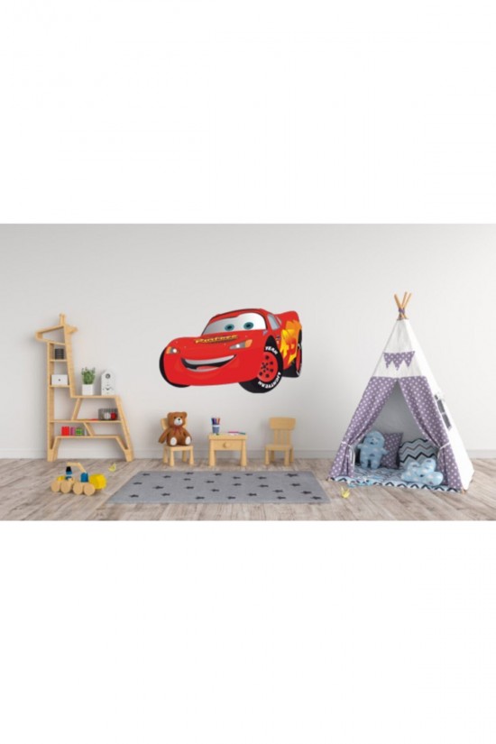 - Çocuk odalarını aydınlatan ve enerjik bir atmosfer yaratan Şimşek Mcqueen duvar sticker'ı, 60x35 cm boyutlarındaki tek parça tasarımıyla kolayca uygulanır.; - 1 adet Şimşek Mcqueen duvar sticker'ı ile çocuk odasının dekorasyonunu hızlı ve pratik bir şek