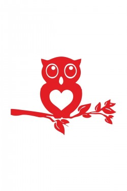 Baykuş Sticker 00456 15x11 Cm