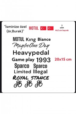 Bisiklet aksesuarları sticker set