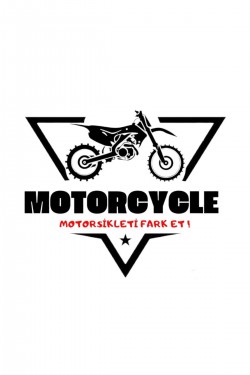 Motorsikleti fark et kırmızı yazı araç arakası sticker