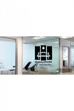 Mobilya Dükkanı Cam Dekorasyon Sticker Renkli Baskıdır Istenilen Renk Yapılır Özel Isim Yazılır
