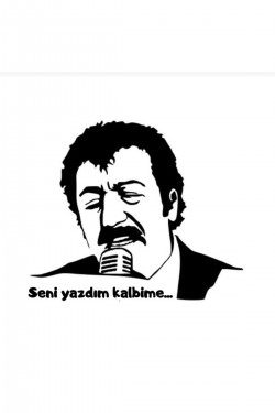 Seni yazdım kalbime Müslüm Gürses sticker traktör araç araba arkası yazı