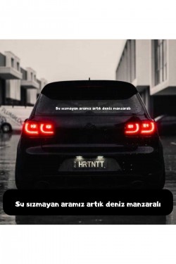 Su sızmayan aramız artık deniz manzaralı araç arkası yazı sticker