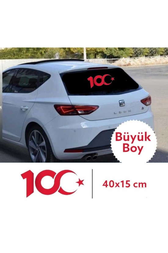 100.yıl büyük boy bayrak Atatürk sticker araç arkası 100.yıl büyük boy bayrak Atatürk sticker araç arkası