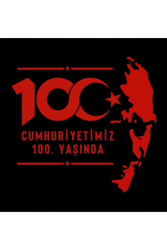 Cumhuriyetimiz 100. yaşında Atatürk silüet sticker araç dükkan reklam