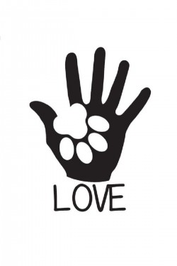 El Ve Pati Izi Love Sticker Sevgi Kedi-köpek El Ve Pati Izi Love Sticker Sevgi Kedi-köpek