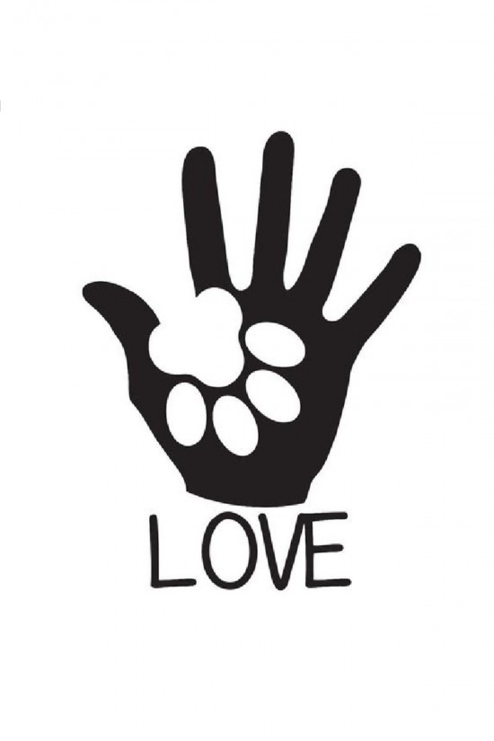 El Ve Pati Izi Love Sticker Sevgi Kedi-köpek