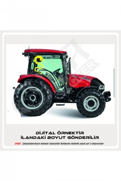 Kırmızı dilli ejderha sticker 50x35 Sağ-Sol case tümosan massey erkunt