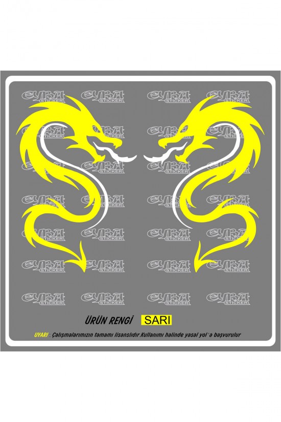 Kırmızı dilli ejderha sticker 50x35 Sağ-Sol ürün gönderilmektedir lütfen renk alanından beğendiğiniz görseli seçiniz