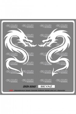 Kırmızı dilli ejderha sticker 50x35 Sağ-Sol case tümosan massey erkunt Kırmızı dilli ejderha sticker 50x35 Sağ-Sol case tümosan massey erkunt