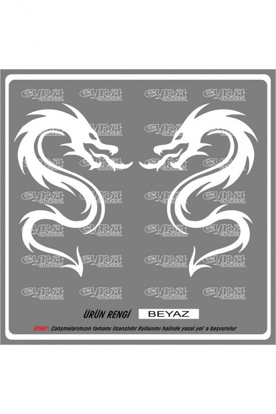 Kırmızı dilli ejderha sticker 50x35 Sağ-Sol case tümosan massey erkunt Kırmızı dilli ejderha sticker 50x35 Sağ-Sol case tümosan massey erkunt