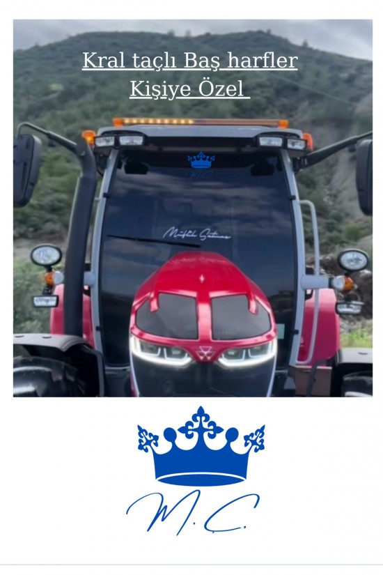 Taçlı isim baş harfleri 25x25 özel yazı traktör Erkunt sticker case tümosan massey Taçlı isim baş harfleri 25x25 özel yazı traktör Erkunt sticker case tümosan massey