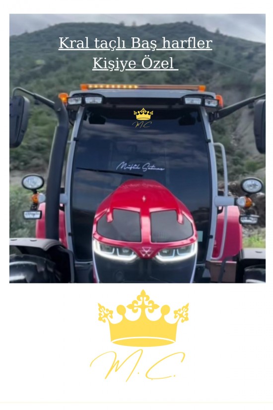 Taçlı isim baş harfleri 25x25 özel yazı traktör Erkunt sticker case tümosan massey Taçlı isim baş harfleri 25x25 özel yazı traktör Erkunt sticker case tümosan massey