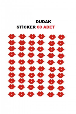 Kırmızı Dudak Öpücük Sticker Man Ve Women Sıtıcker Kadın Erkek -bay Sticker