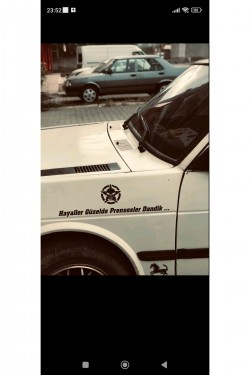 Hayaller güzelde prensesler dandik ...sadece yazı Araç arkası yazı sticker traktör araba