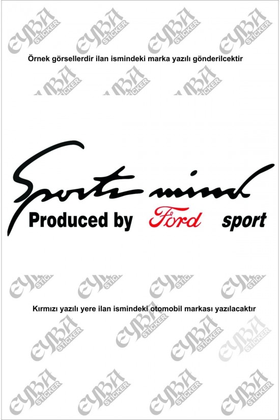 Geely Yazılı Oto Sticker Sport Mind Siyah