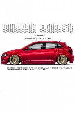 Petek Araba Sticker. Petek Oto Arka Çamurluk Kaplama Sticker