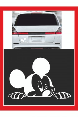 Mikimause Göz Kırpan - Oto Sticker 15*10cm - Araba Sticker - Oto Sticker