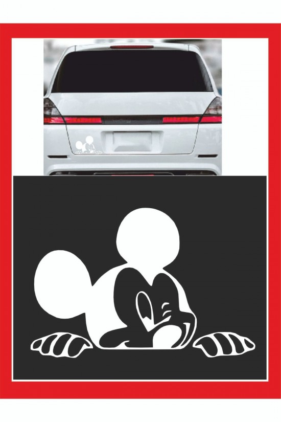 Mikimause Göz Kırpan - Oto Sticker 15*10cm - Araba Sticker - Oto Sticker