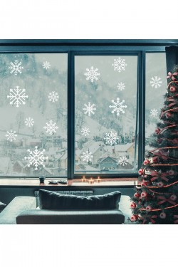 Kar Tanesi Yeni Yıl Kış Temalı Kar Taneleri Cam Vitrin Dekoru Yılbaşı Sticker
