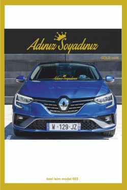 Isme Özel Yeni Trend 003 Ön Cam Yazısı - Oto Sticker - Karavan Sticker -