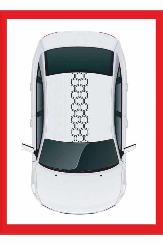 Bal Peteği Sticker Seti Tavan+kaput+bağaj - Oto Sticker - Cıkartma Bal Peteği Sticker Seti Tavan+kaput+bağaj - Oto Sticker - Cıkartma