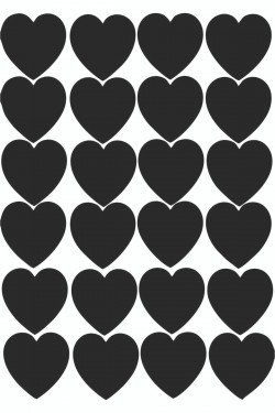 Minik Kalpler 24 Adet Duvar Sticker - Oto Sticker -1 Adeti 2.5 Cm