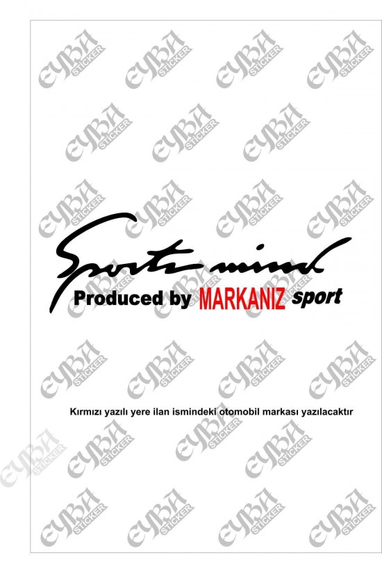 Geely Yazılı Oto Sticker Sport Mind Siyah