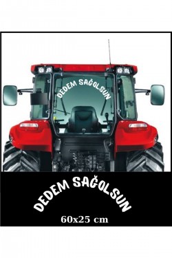 Dedem sağolsun 60x25 traktör cam yazı sticker case tümosan massey erkunt Dedem sağolsun 60x25 traktör cam yazı sticker case tümosan massey erkunt