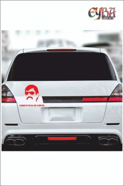 Sadece Ölüler Görür 20 X 19 Cm Oto Sticker Pala Araba Cam Sticker