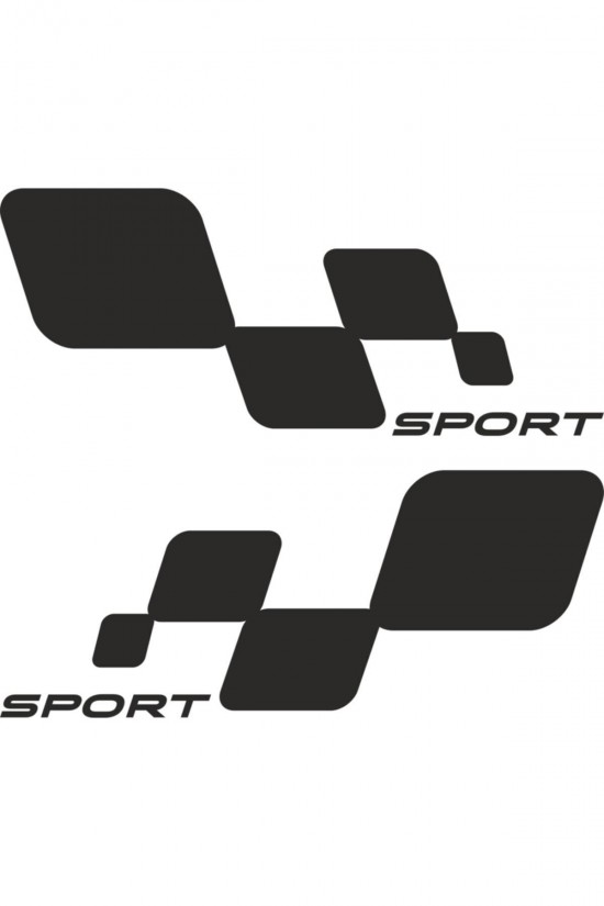 - 2 Adet Sağ Ve Sol Sport Yazısı Sticker, Race Sticker Siyah 30x16 Cm - S0031 - 2 Adet Sağ Ve Sol Sport Yazısı Sticker, Race Sticker Siyah 30x16 Cm - S0031