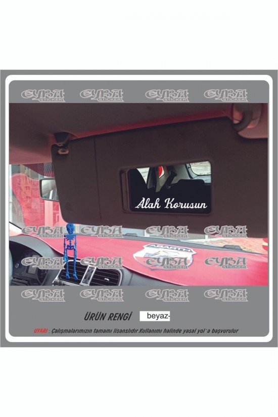 Allah Korusun Güneşlik Ayna Yazısı Araba-motosiklet Cam Etiket Sticker Allah Korusun Güneşlik Ayna Yazısı Araba-motosiklet Cam Etiket Sticker