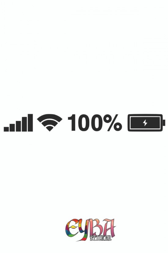 Wifi Batarya Pil Oto Sticker - Araba Sticker 25cm