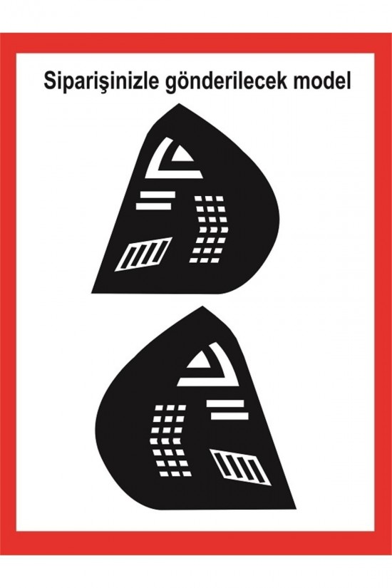 Renault Clio 2 Uyumlu Sedan Stop Farı Led Görünümlü Folyo Kaplama Çizim Birebir Uyumlu-stop Kaplama