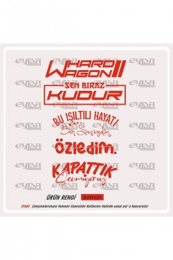 Araç Arka Cam Sticker hard wagon Oto Sticker 40x25cm