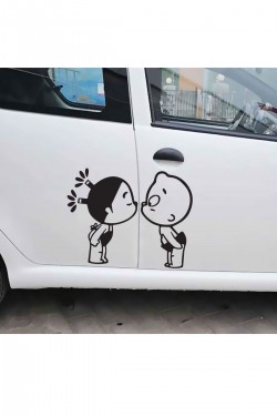 Komik Boy Girl Çocuk Pobaby Öpücük Araba Sticker 36cm