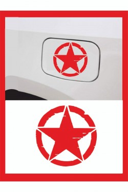 Askeri Yıldız Benzin Kapağı - Oto Cam - Oto Sticker 13*13cm