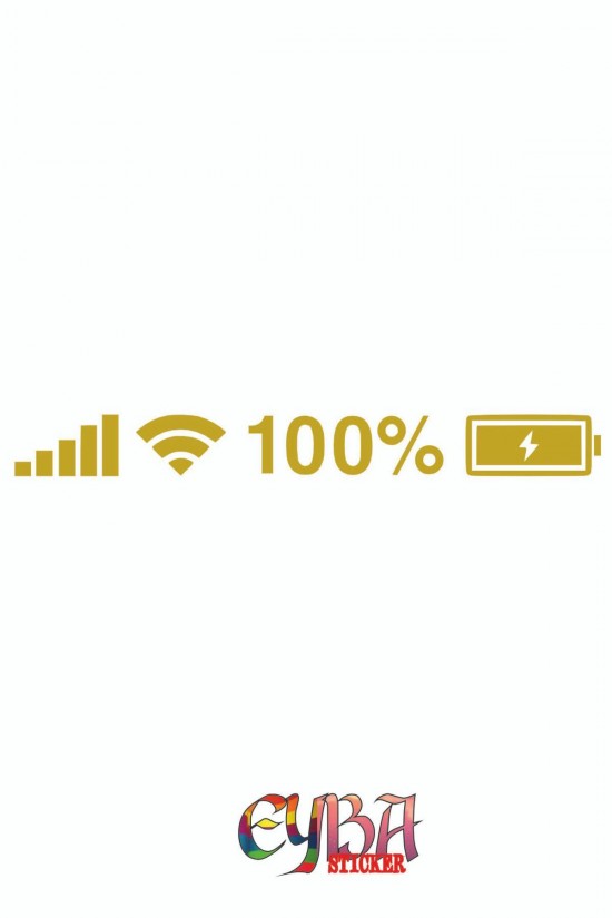 Wifi Batarya Pil Oto Sticker - Araba Sticker 25cm