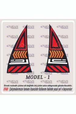 C3 2001-2005 model uyumlu 4 farklı seçeneklli led görünüm stop kaplama