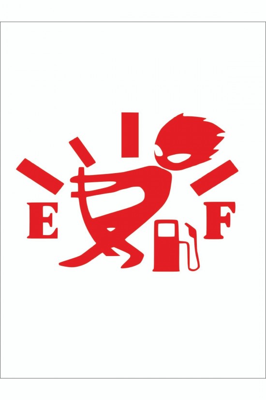 Yakıt Deposu Kapağı Sticker -14x10cm- Komik Sticker - Araba Sticker