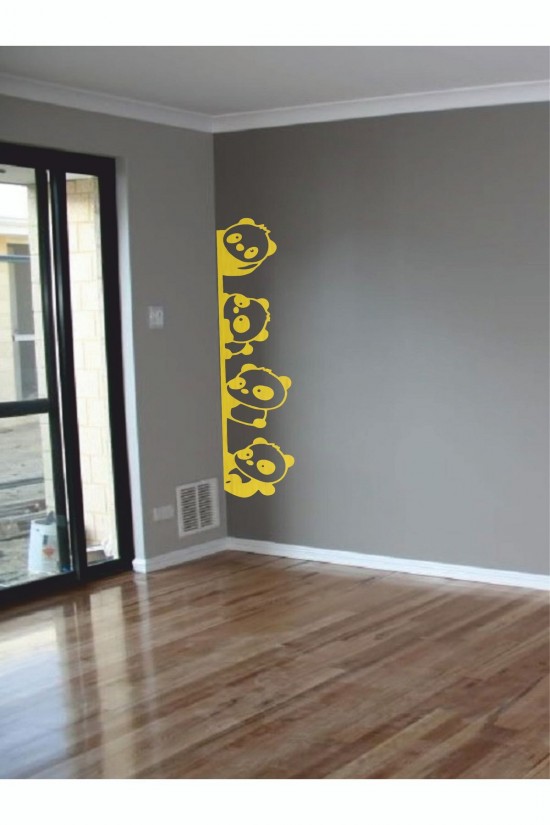 Pandalar Kapı Sticker - Home Sticker - Dolap Veya Duvar Sticker Seti 120x30