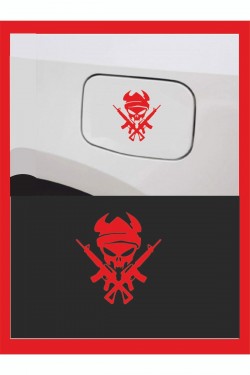 Minik Silahlı Adam Sticker 13*14 Cm - Oto Sticker - Duvar Sticker