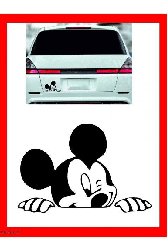 Mikimause Göz Kırpan - Oto Sticker 15*10cm - Araba Sticker - Oto Sticker-orjinal Ürün Garantisi
