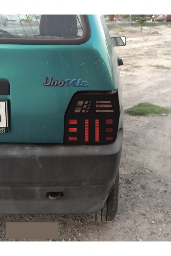 Fiat Uno Stop Farı Led Görünümlü Folyo Kaplama Orjinal Çizim-birebir Uyumlu
