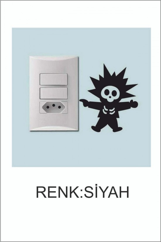 Priz Sticker 13x11 Cm - Duvar Sticker