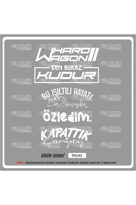 Araç Arka Cam Sticker hard wagon Oto Sticker 40x25cm Araç Arka Cam Sticker hard wagon Oto Sticker 40x25cm