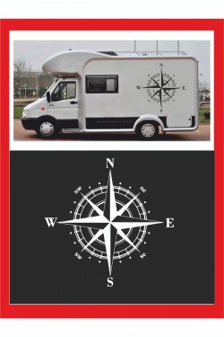 Pusula Sticker 25x25cm 1 Adet Oto Sticker - Kamp Karavan Sticker Pusula Sticker 25x25cm 1 Adet Oto Sticker - Kamp Karavan Sticker