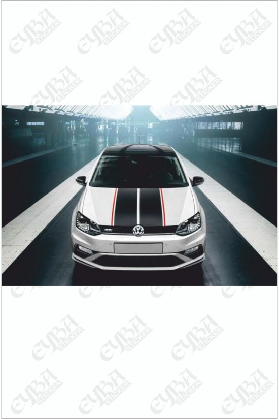 Kaput Şerit Sticker - Büyük Şerit Sport Sticker 60x118cm Kaput Şerit Sticker - Büyük Şerit Sport Sticker 60x118cm